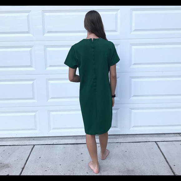 Vintage 1960s emerald green mod dress - Picture 6 of 8